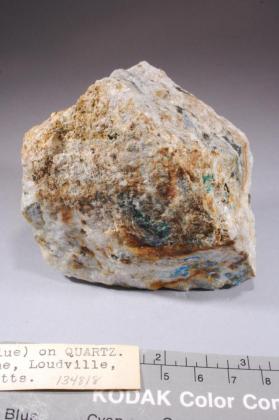 Linarite with Quartz