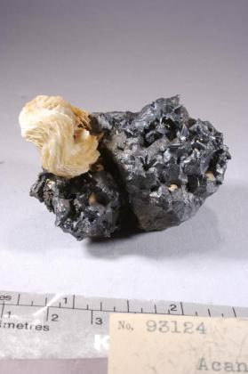 Acanthite with CALCITE