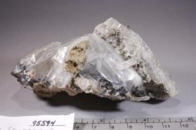 Aguilarite with CALCITE and Pearceite and Quartz