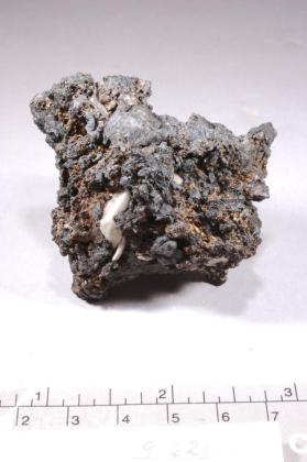 Silver with Acanthite and BARITE