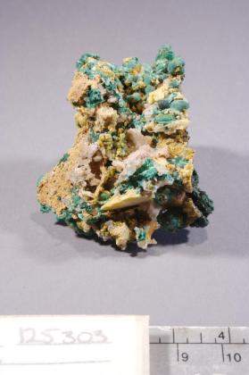 Pyromorphite with CERUSSITE and MALACHITE