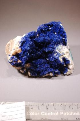 Azurite with Quartz