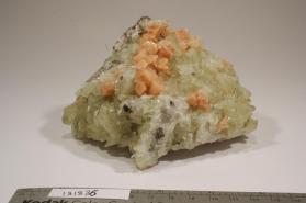 Chabazite with Chalcopyrite and pectolite? and Quartz