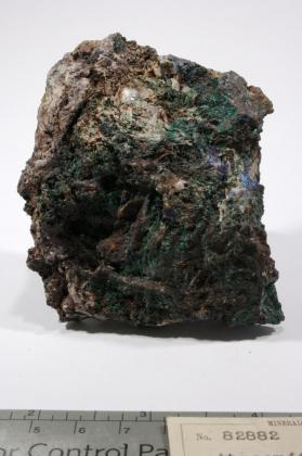 Azurite with BARITE and Limonite