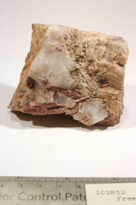 natromontebrasite with ELBAITE and Lepidolite and MICROCLINE and Quartz