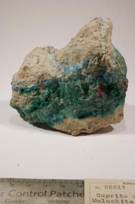 CUPRITE with Azurite and MALACHITE