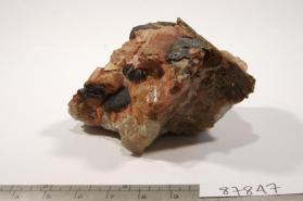 Ferrotapiolite with MICROCLINE and Muscovite and Quartz