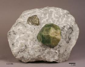 Uvite with Pyrite