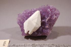 CALCITE with amethyst