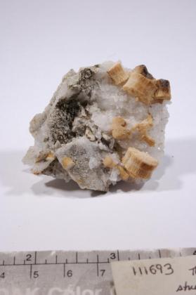 CALCITE with Pyrite and Quartz and scalenohedral
