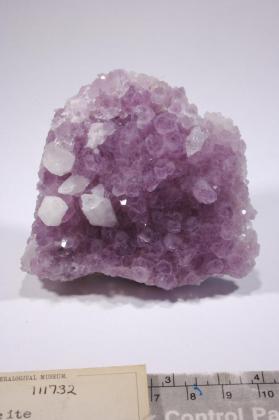 CALCITE with amethyst