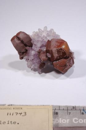 CALCITE with amethyst