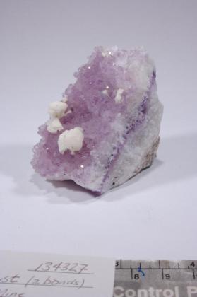 CALCITE with amethyst and Gypsum
