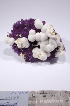 CALCITE with amethyst