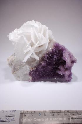 CALCITE with amethyst