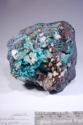 CALCITE with CHRYSOCOLLA and HEMATITE and Quartz