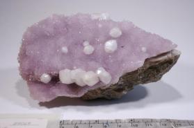 CALCITE with amethyst