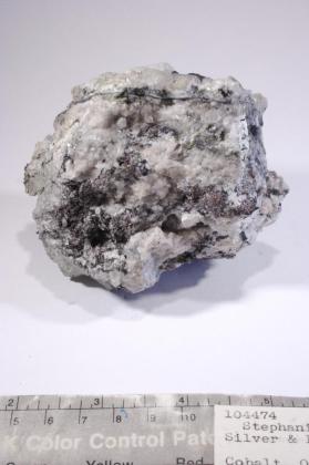 Stephanite with Breithouptite and CALCITE and Silver
