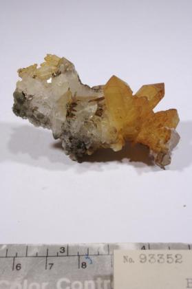 Brookite with Quartz