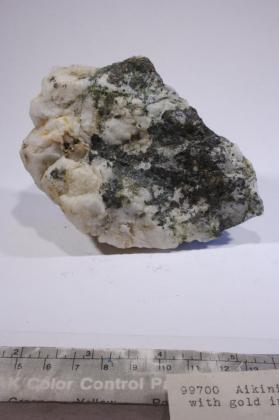 Aikinite with Gold and Quartz