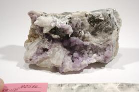 Antimonpearceite with amethyst and CALCITE