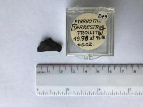 Pyrrhotite, terrestrial troilite, sample FeS + Fe (sulfide group)
