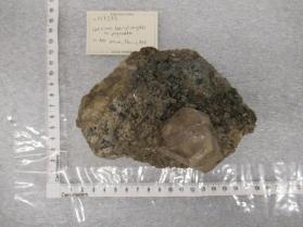 caesium beryl crystal in pegmatite