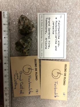 Fairbankite xls w Rodalquilarite and Jarosite