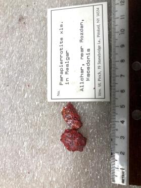 Parapierrotite xls. In Realgar