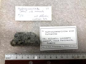 Hydroxycancrinite with Murmanite