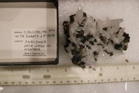 Chalcocite with Quartz and Pyrite