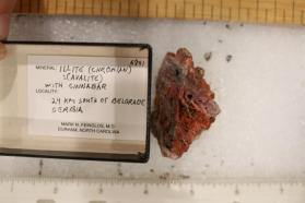 Illite (series name of Mica) with Cinnabar