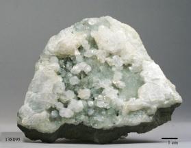 Apophyllite with CALCITE and PREHNITE