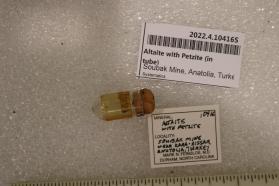 Altaite with Petzite (in tube)