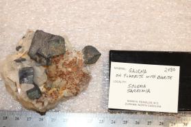 Galena with Fluorite and Barite