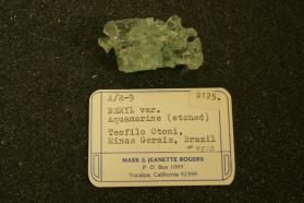 Beryl, var. Etched Aquamarine