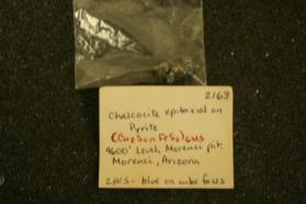 Chalcocite epitaxial on Pyrite