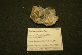 Anthophyllite, Talc