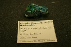 Cerussite, Chrysocolla, Hemimorphite