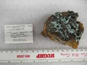 Olivenite with Calcite