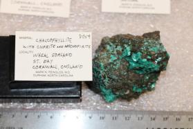 Chalcophyllite with Cuprite