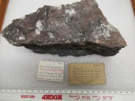 Braunite, Manganesian, Calcite
