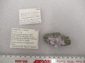 Anhydrite on Pyrite