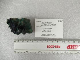 Azurite with Dioptase