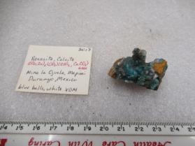 Rosasite, Calcite