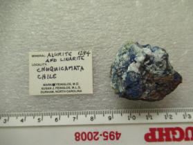 Azurite with Linarite