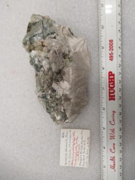 Pectolite, Stevensite, Prehnite, Calcite, Chalcopyrite