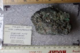 Malachite with Copper, Franklinite