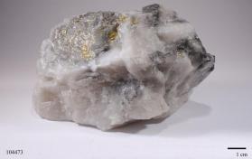 Gold with Calaverite and Petzite and Quartz and Wehrlite
