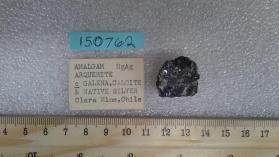 Amalgam Arquerite with galena, calcite, and native silver